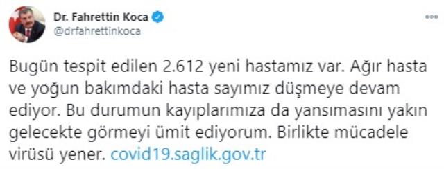 Son Dakika: Türkiye'de 30 Aralık günü koronavirüs nedeniyle 254 kişi vefat etti, 15 bin 692 yeni vaka tespit edildi Son Dakika: Türkiye'de 30 Aralık günü koronavirüs nedeniyle 254 kişi vefat etti, 15 bin 692 yeni vaka tespit edildi
