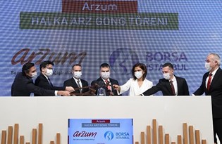 Arzum'un halka arzı için gong töreni düzenlendi