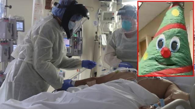 ABD'de şişme Noel ağacı kostümü giyen bir kişi 43 sağlık çalışanına koronavirüs bulaştırdı