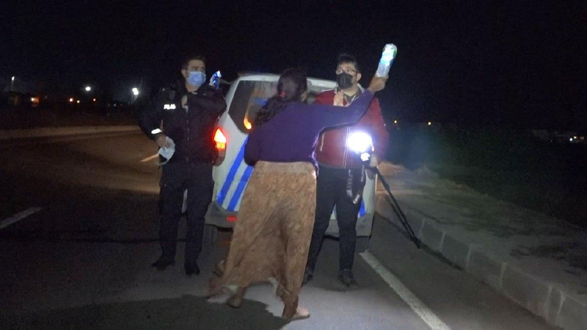 Kaza yapan kadın, gazetecilere saldırdı