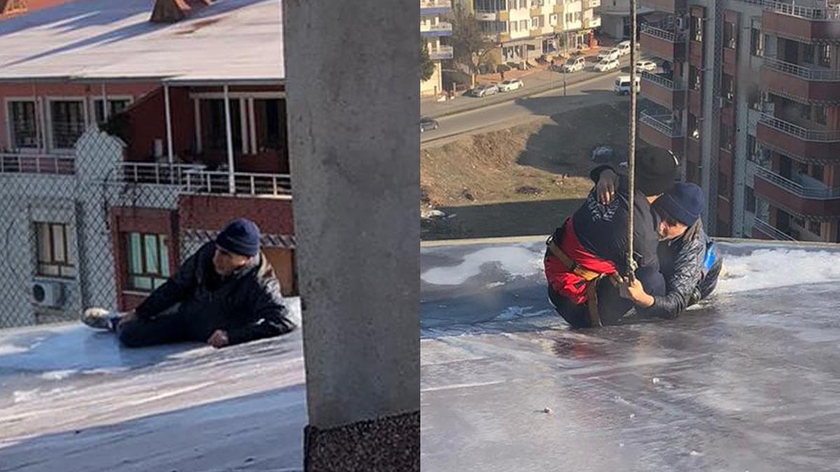 Ölümden yağmur suyu oluğu kurtardı