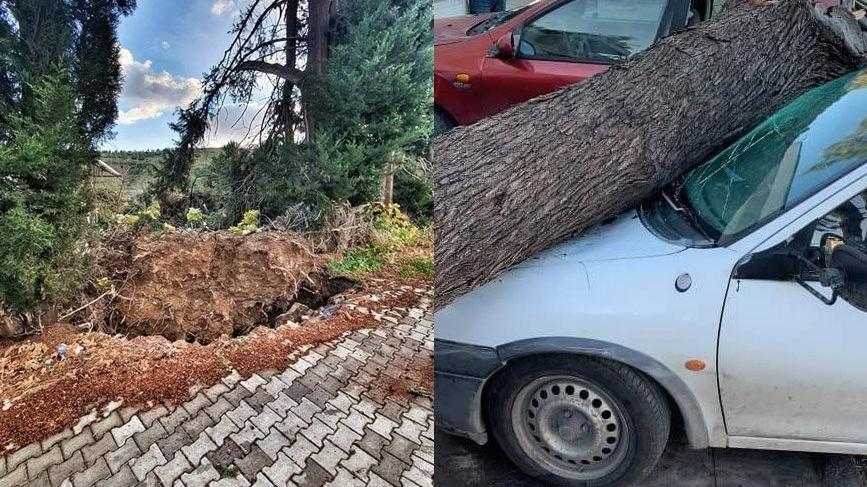 Şiddetli fırtına Kıbrıs'ı vurdu