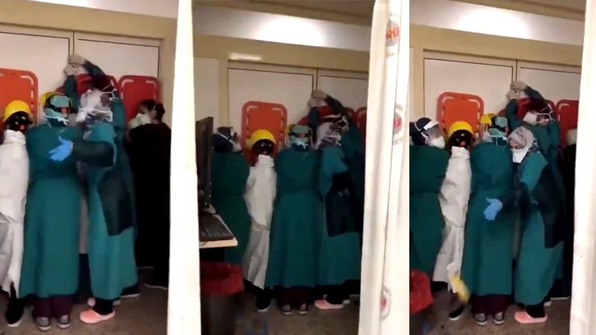 Sağlık çalışanları canlarını korumak için barikat kurdu!