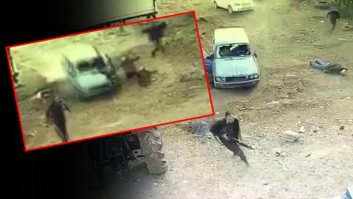 Üvey kardeşlerin arazi kavgasında dehşete düşüren görüntü