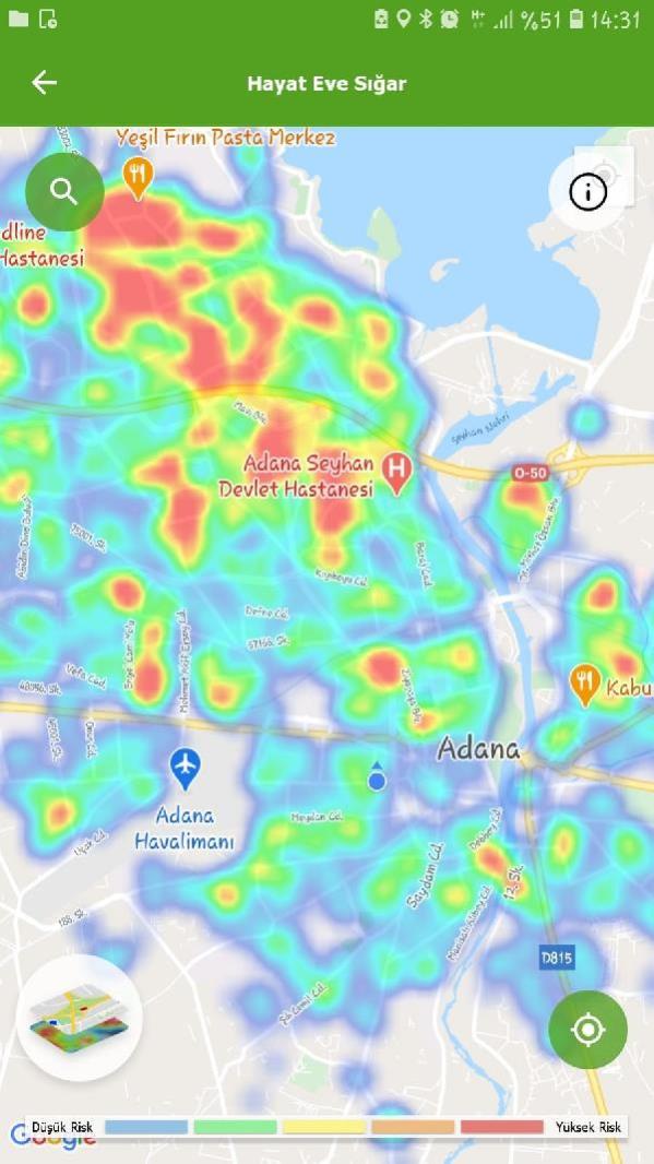 Koronavirüs haritasında şaşırtan görüntü! Kentin kuzeyi kırmızı, güneyi yeşile büründü