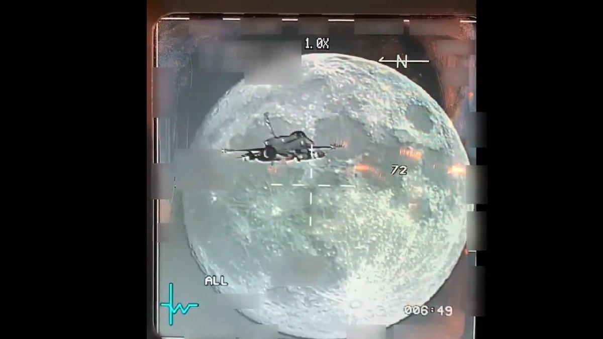 MSB, F-16'nın gece uçuşunda görüntülediği dolunay videosunu paylaştı
