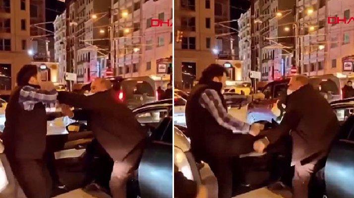 İstanbul'da trafikte tekmeli tokatlı kavga