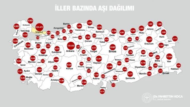 Sağlık Bakanı Koca: 'Türkiye'de iller bazında aşı dağılımını görebilirsiniz'