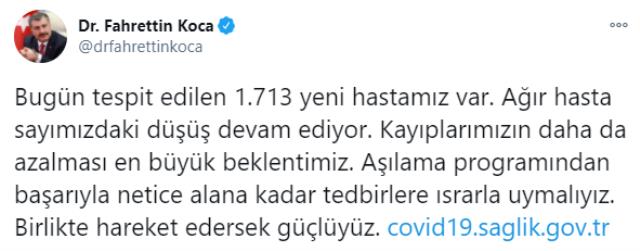 Son Dakika: Türkiye'de 2 Ocak günü koronavirüs nedeniyle 202 kişi vefat etti, 11 bin 180 yeni vaka tespit edildi