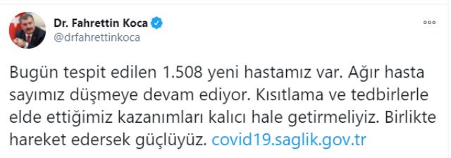 Son Dakika: Türkiye'de 4 Ocak günü koronavirüs nedeniyle 197 kişi vefat etti, 13 bin 695 yeni vaka tespit edildi