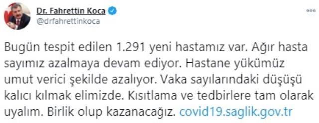 Son Dakika: Türkiye'de 8 Ocak günü koronavirüs nedeniyle 186 kişi vefat etti, 11 bin 479 yeni vaka tespit edildi Son Dakika: Türkiye'de 8 Ocak günü koronavirüs nedeniyle 186 kişi vefat etti, 11 bin 479 yeni vaka tespit edildi