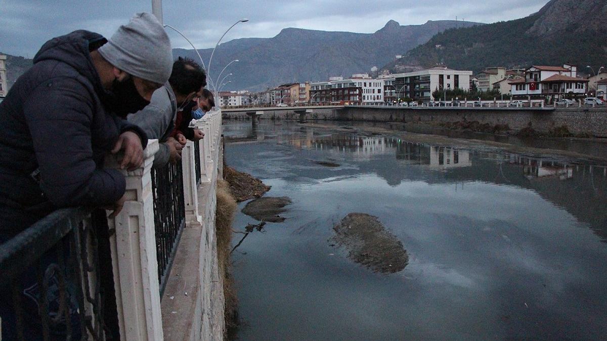 Son günlerde artan kuraklık Yeşilırmak'ı da vurdu