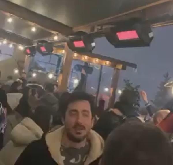 Uludağ'da maskesiz mesafesiz parti görüntüleri tepki çekti