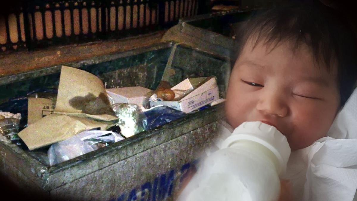 Çay dolu biberonla çöpte bulunan bebeğin ilk anları