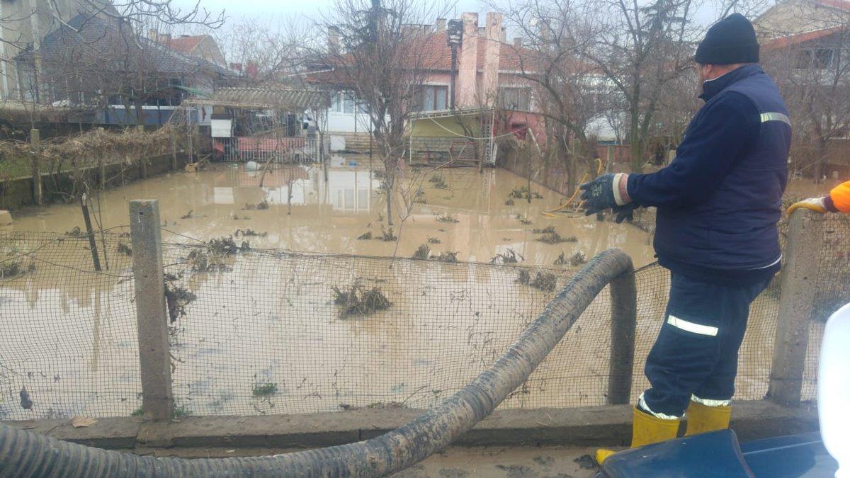 Pancarköy Deresi taştı, Alpullu sular altında kaldı
