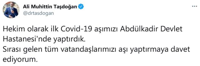 Aşı yaptıran MHP milletvekili Ali Muhittin Taşdoğan koronavirüse yakalandı