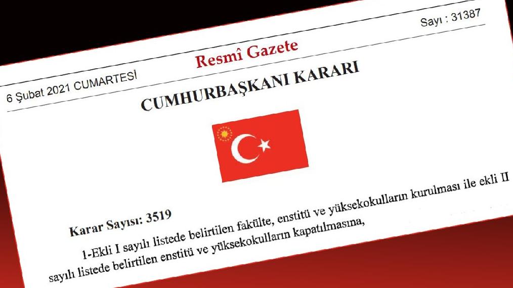Cumhurbaşkanı imzalı yeni Boğaziçi kararı