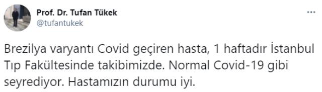 Mutasyonlu koronavirüs hastası İstanbul Tıp Fakültesi'nde tedavi görüyor