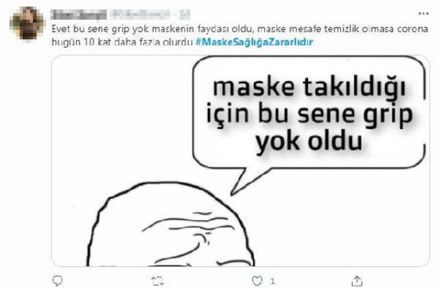 Sosyal medyada başlayan 'Maske sağlığa zararlıdır' propagandası büyük tepki çekti