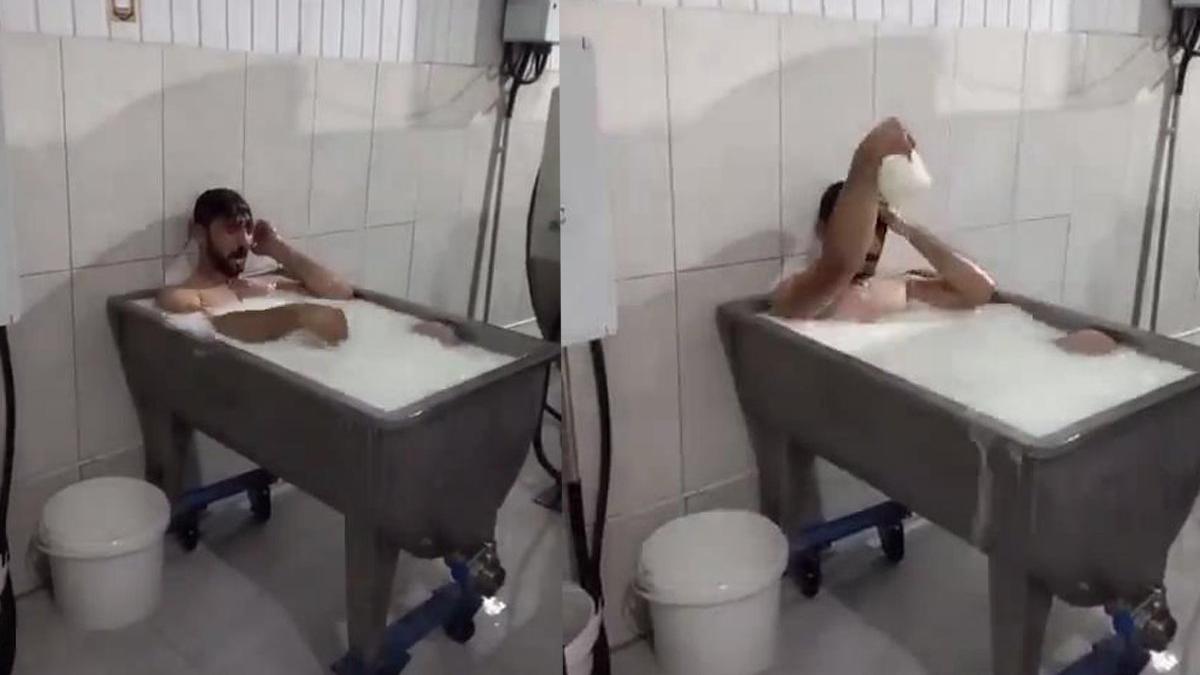 'Süt banyosu' ile gündeme geldi, şimdi lastikçide çalışıyor
