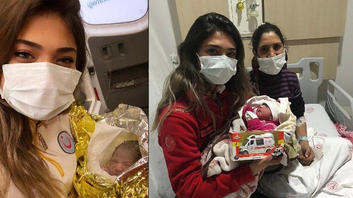 Depremde İnci'yi kurtardı, otobüste doğum yaptırdı