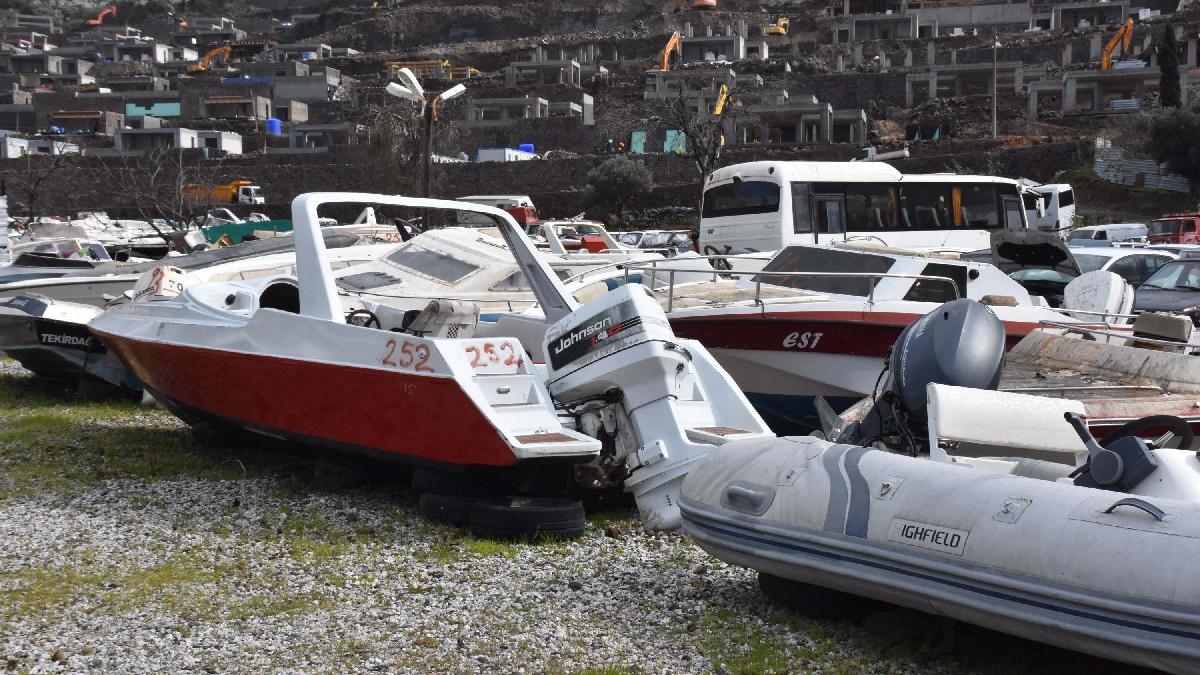 Bodrum'daki yediemin, kaçak göçmen tekneleriyle doldu