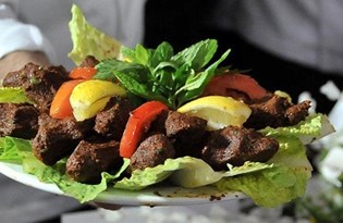 Sipariş ettiği çiğ köfte 