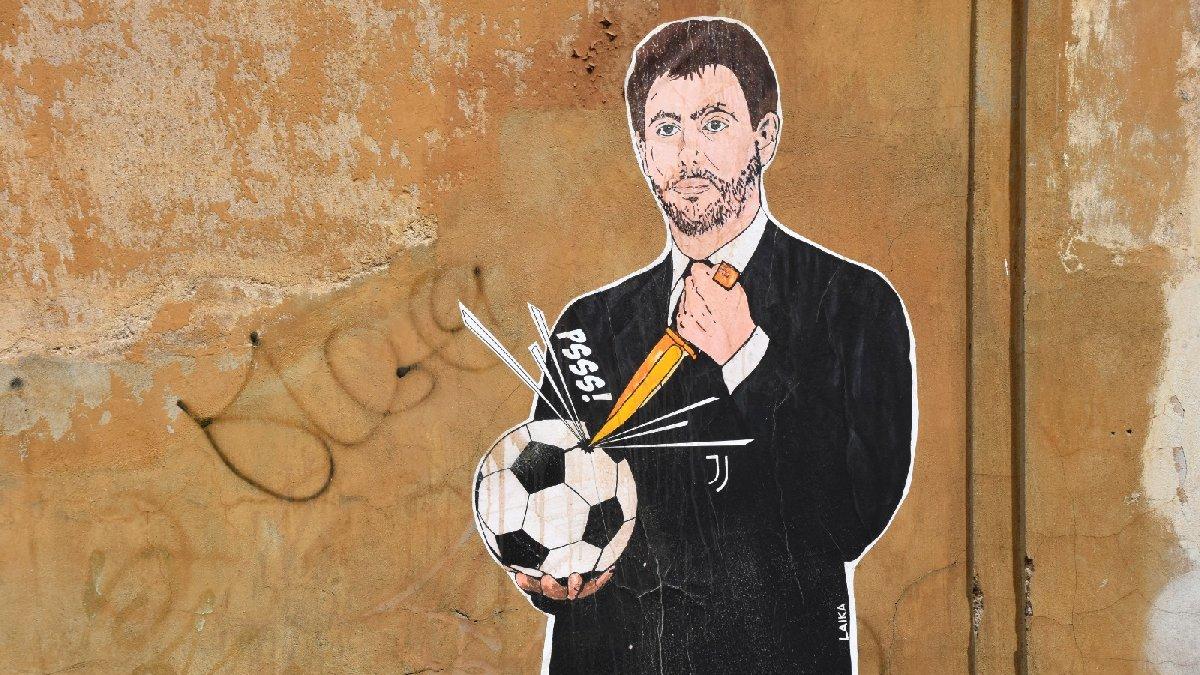 Avrupa Süper Ligi kurucularından Agnelli'ye büyük tepki! Duvar resimleri yapıldı...