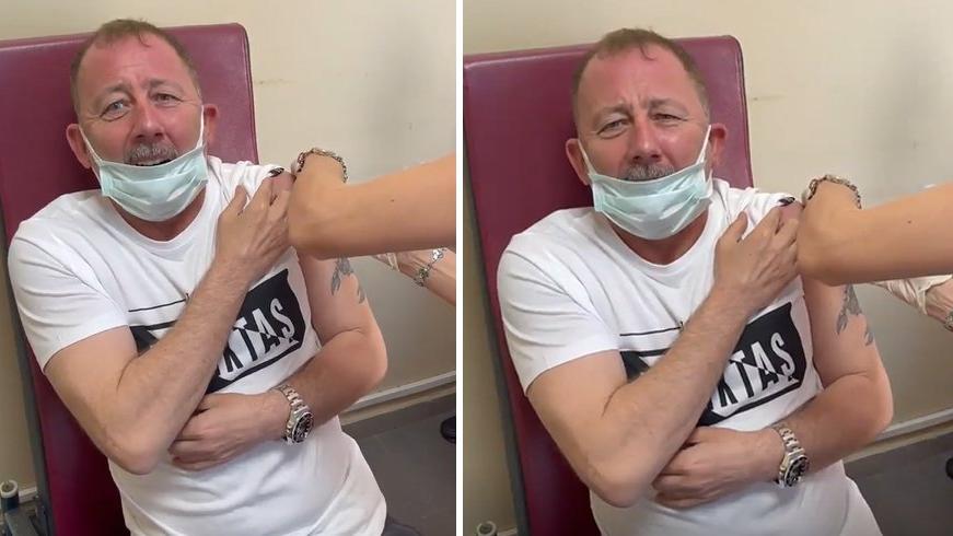 Beşiktaş Teknik Direktörü Sergen Yalçın aşı oldu: 'Aah! Bu neymiş ya böyle'