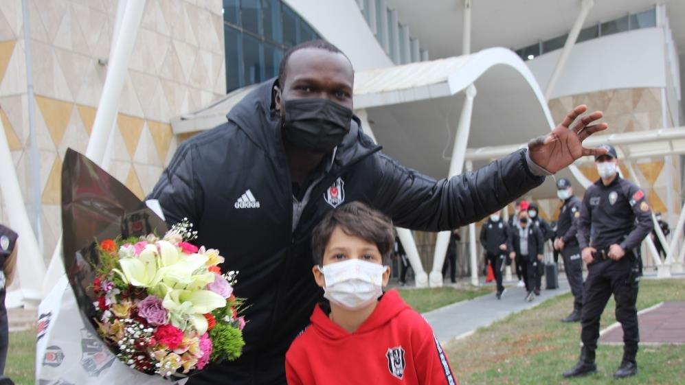 Beşiktaş'ı Sivas'ta taraftarı karşıladı