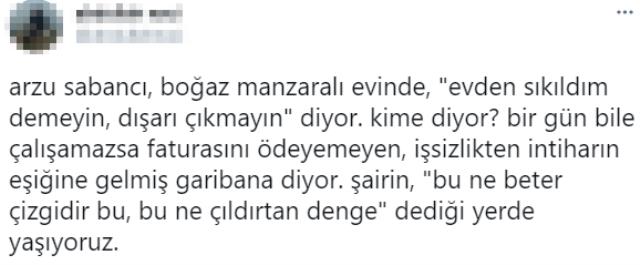 Boğaz manzaralı yalısından 'Evde kal' çağrısı yapan Arzu Sabancı'ya tepki yağıyor