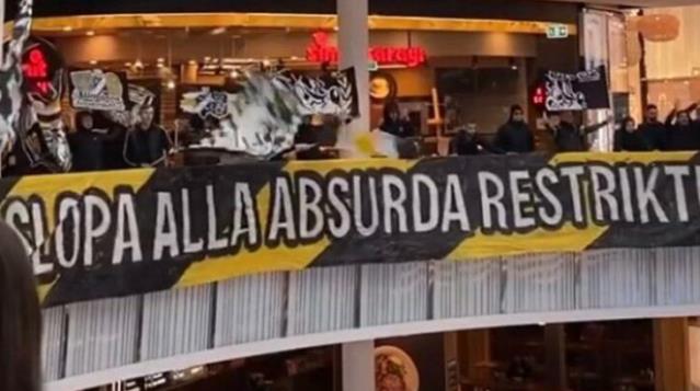 AIK taraftarlarının AVM protestosu sosyal medyaya damga vurdu! İşte o anlar