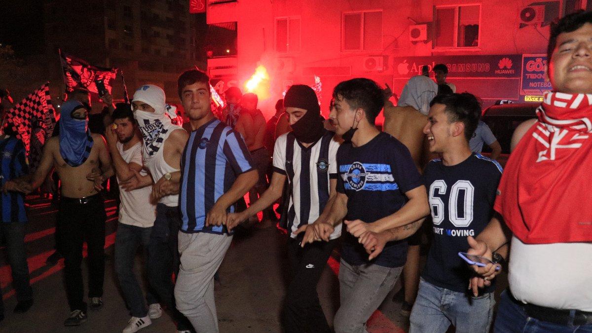 Adana Demirspor taraftarı karantinayı rafa kaldırdı!