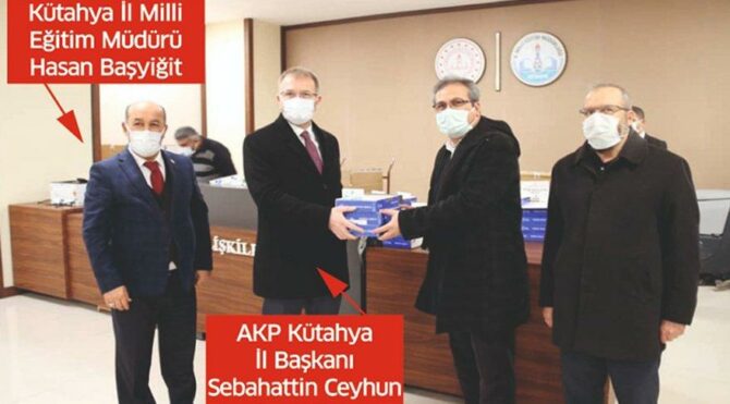 Devletin tabletini AKP İl Başkanı dağıttı