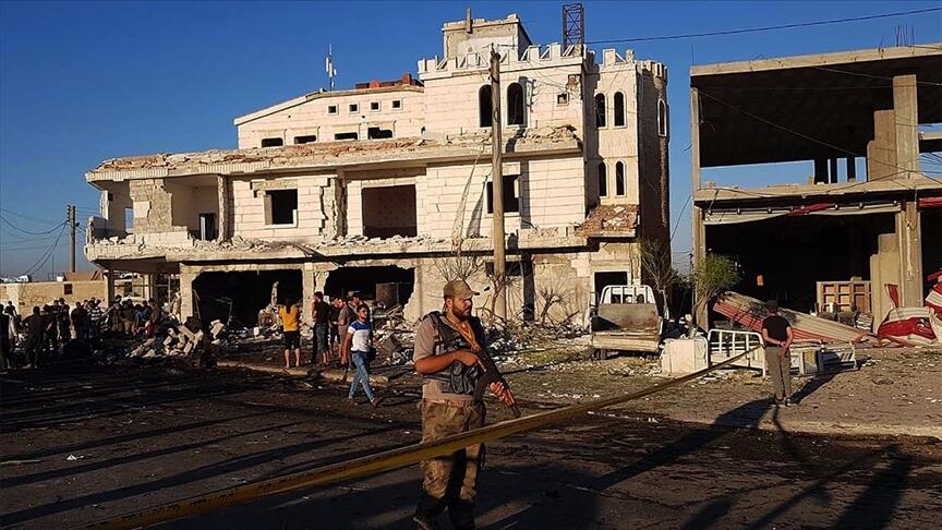 Suriye'deki bombalı terör saldırılarında 2 sivil yaralandı