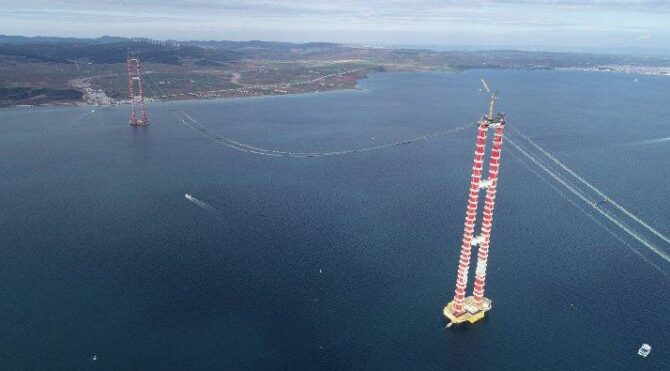 1915 Çanakkale Köprüsü kedi yolu tamamlandı