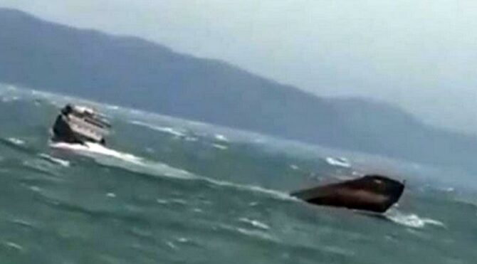 Bartın açıklarında geminin batma anına ilişkin görüntüler ortaya çıktı