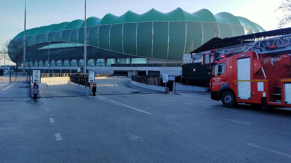 Bursa Büyükşehir Stadı’nda yangın çıktı