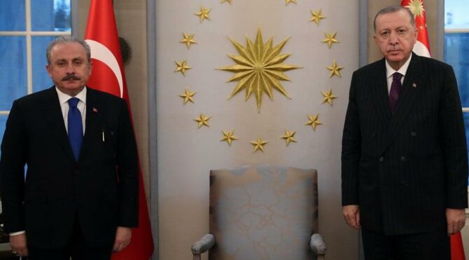 Cumhurbaşkanı Erdoğan, TBMM Başkanı Şentop’u kabul etti