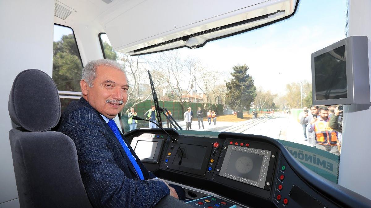 Tramvayın test sürüşü AKP'nin seçim propagandası çıktı