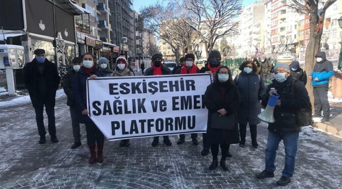 Eskişehir’de aşı eylemi