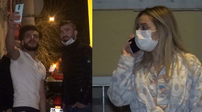 Evi yanarken canlı yayın yaptı!