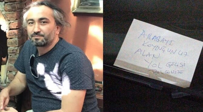 Hatalı park eden savcının aracına not bırakınca gözaltına alındı