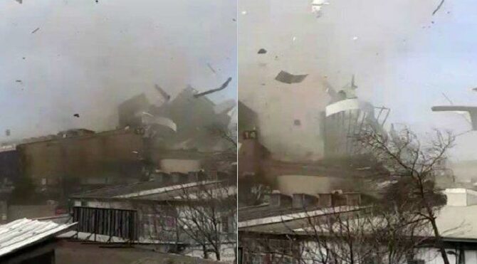 Hortum faciası! 20 iş yeri ve 12 araç zarar gördü