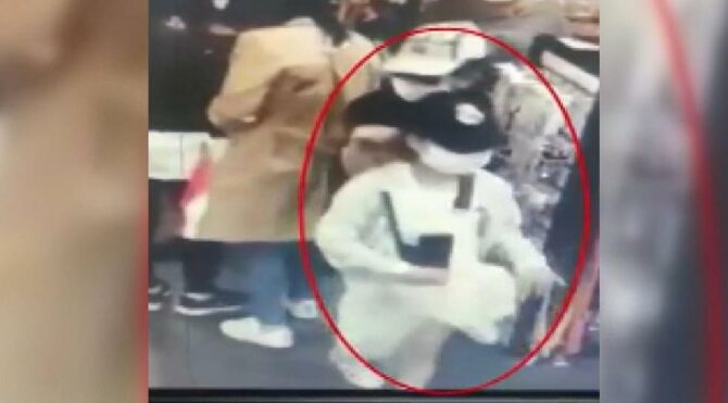 Küçük yankesici kameralara yakalandı