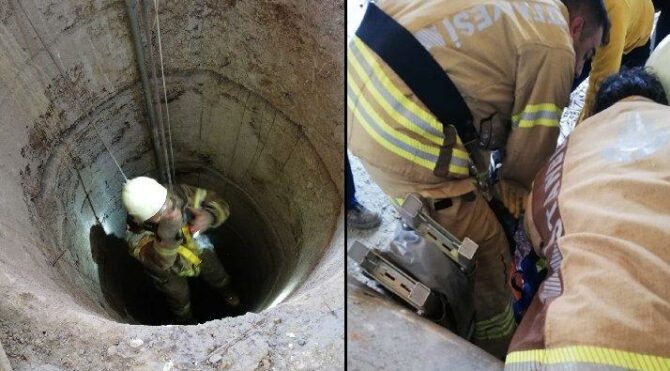 Kuyudan gelen çığlıklar ekipleri harekete geçirdi