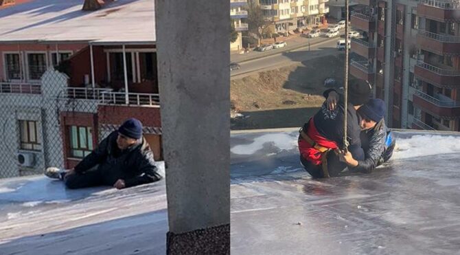 Ölümden yağmur suyu oluğu kurtardı