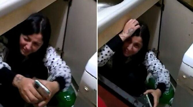 Polisleri görünce mutfak dolabına saklandı