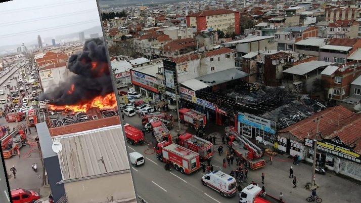 Bursa'da korkutan yangın: Dumanlar gökyüzünü kapladı
