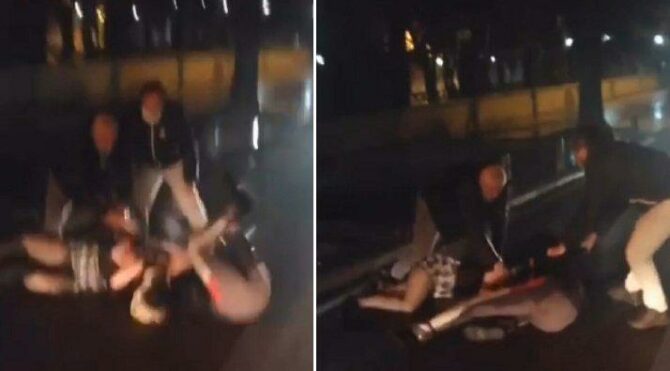 Trans birey ile genç kadın, saç saça baş başa kavga etti